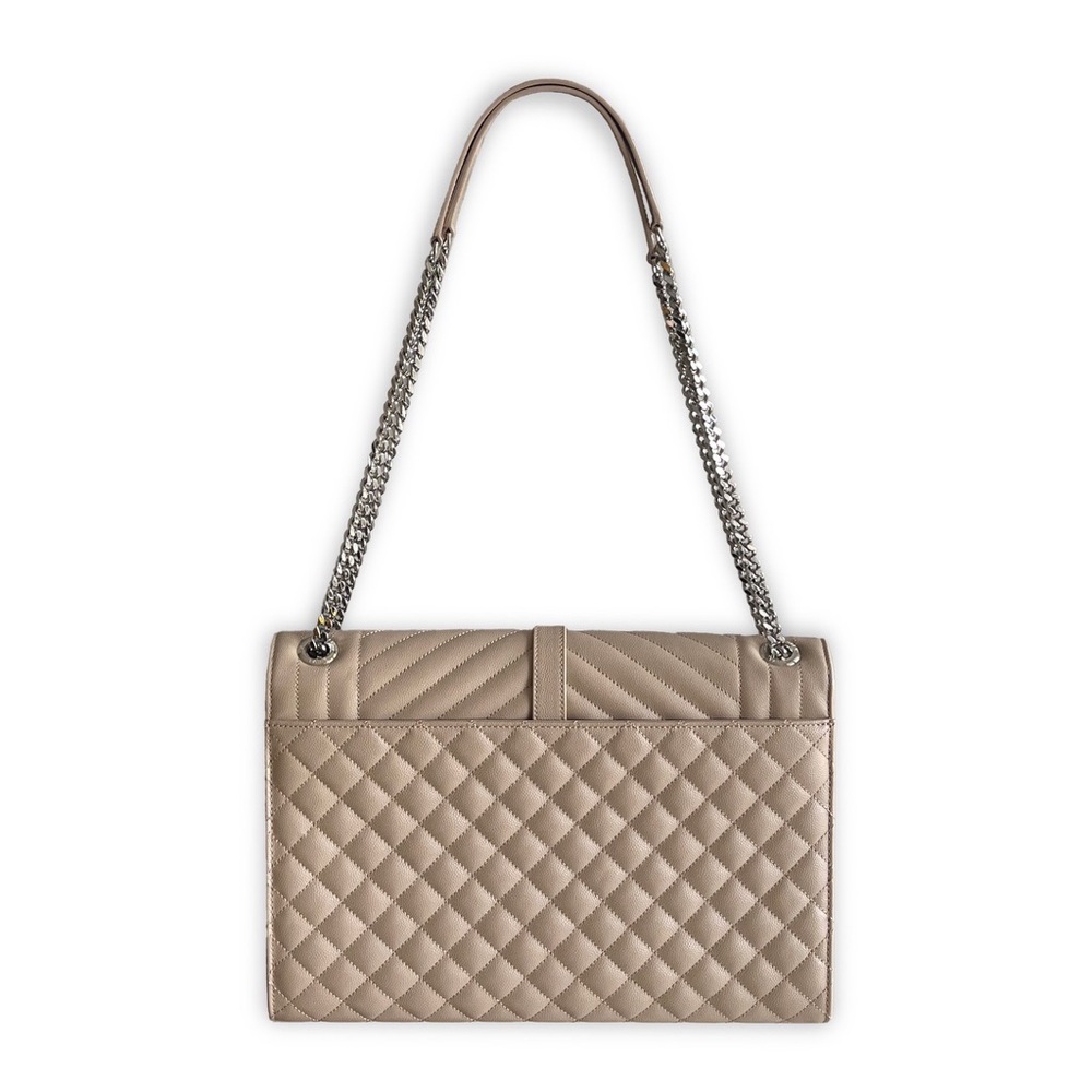 Saint Laurent Large Envelope Chain Shoulder Bag Beige - Picture 2 of 10